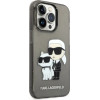 Karl Lagerfeld Glitter Karl&Choupette case for iPhone 14 Pro - black - (KF001360-0)