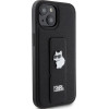 Karl Lagerfeld Gripstand Saffiano Choupette Pins case for iPhone 15 - black - (KF001891-0)