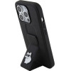 Karl Lagerfeld Gripstand Saffiano Choupette Pins case for iPhone 15 Pro Max - black - (KF001894-0)