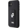 Karl Lagerfeld Gripstand Saffiano Karl&Choupette Pins case for iPhone 11 / Xr - black - (KF001903-0)