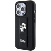 Karl Lagerfeld Gripstand Saffiano Karl&Choupette Pins case for iPhone 13 Pro / 13 - black - (KF001904-0)