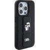 Karl Lagerfeld Gripstand Saffiano Karl&Choupette Pins case for iPhone 13 Pro / 13 - black - (KF001904-0)