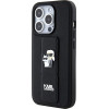 Karl Lagerfeld Gripstand Saffiano Karl&Choupette Pins case for iPhone 14 Pro - black - (KF001906-0)
