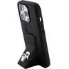 Karl Lagerfeld Gripstand Saffiano Karl&Choupette Pins case for iPhone 15 Pro - black - (KF001889-0)