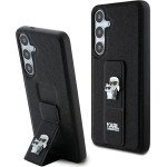 Karl Lagerfeld Gripstand Saffiano Karl&Choupette Pins case for Samsung Galaxy S24 - black - (KF001947-0)