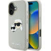 Karl Lagerfeld HC 3D Rubber Double Heads iPhone 16 Case - Beige - (KF002521-0)