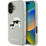 Karl Lagerfeld HC 3D Rubber Double Heads iPhone 16 Case - Beige - (KF002521-0)
