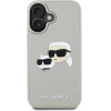 Karl Lagerfeld HC 3D Rubber Double Heads iPhone 16 Case - Beige - (KF002521-0)