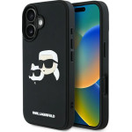 Karl Lagerfeld HC 3D Rubber Double Heads iPhone 16 Case - Black - (KF002518-0)