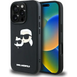 Karl Lagerfeld HC 3D Rubber Double Heads iPhone 16 Pro Case - Black - (KF002519-0)