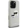 Karl Lagerfeld HC 3D Rubber Double Heads iPhone 16 Pro Max Case - Beige - (KF002523-0)