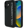 Karl Lagerfeld HC 3D Rubber Elongated Glitter iPhone 16 Case - Black - (KF002515-0)