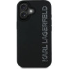 Karl Lagerfeld HC 3D Rubber Elongated Glitter iPhone 16 Case - Black - (KF002515-0)