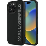 Karl Lagerfeld HC 3D Rubber Elongated Glitter iPhone 16 Pro Case - Black - (KF002516-0)