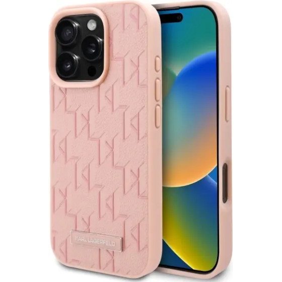 Karl Lagerfeld Hot Stamp Magsafe iPhone 16 Pro Case - Pink - (KF002373-0)