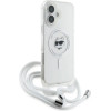 Karl Lagerfeld IML Choupette Head & Cord Magsafe iPhone 16 Case - Clear - (KF002407-0)