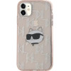 Karl Lagerfeld IML Choupette Head & Monogram case for iPhone 11 / Xr - pink - (KF002119-0)