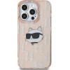 Karl Lagerfeld IML Choupette Head & Monogram case for iPhone 14 Pro - pink - (KF002124-0)