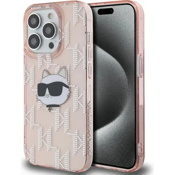 Karl Lagerfeld IML Choupette Head & Monogram case for iPhone 14 Pro Max - pink - (KF002125-0)