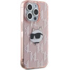 Karl Lagerfeld IML Choupette Head & Monogram case for iPhone 15 Pro - pink - (KF002127-0)