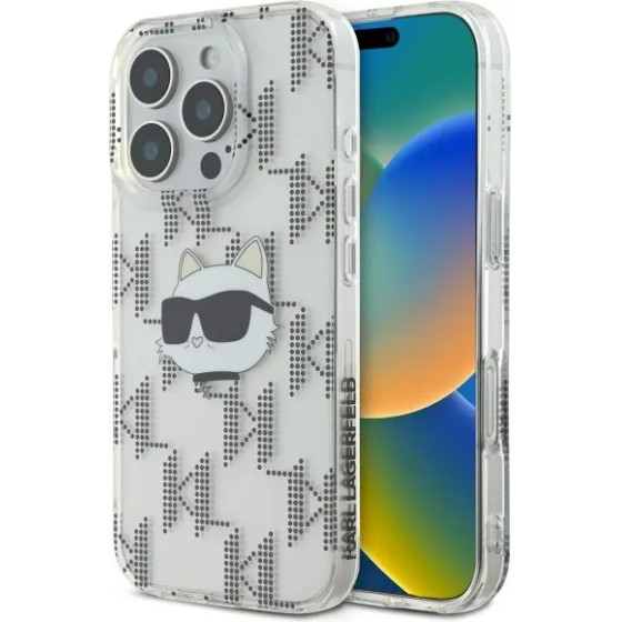 Karl Lagerfeld IML Choupette Head Electroplated iPhone 16 Pro Case - Clear - (KF002358-0)