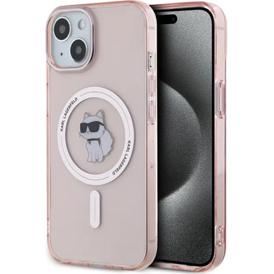 Karl Lagerfeld IML Choupette MagSafe case for iPhone 14 / 15 / 13 - pink - (KF002078-0)