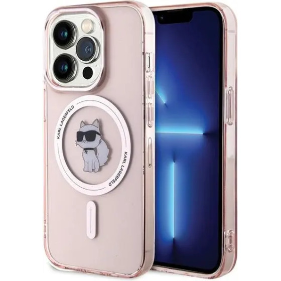 Karl Lagerfeld IML Choupette MagSafe case for iPhone 15 Pro - pink - (KF001736-0)