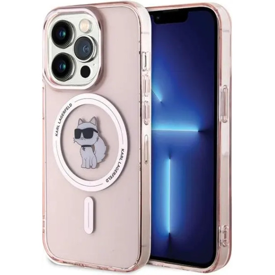 Karl Lagerfeld IML Choupette MagSafe case for iPhone 15 Pro Max - pink - (KF001737-0)