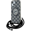 Karl Lagerfeld IML Crossbody Monogram Karl & Choupette Head MagSafe Case for iPhone 15 / 14 / 13 - Black - (KF002156-0)