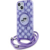 Karl Lagerfeld IML Crossbody Monogram Karl & Choupette Head MagSafe case for iPhone 15 / 14 / 13 - purple - (KF002162-0)
