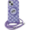 Karl Lagerfeld IML Crossbody Monogram Karl & Choupette Head MagSafe case for iPhone 15 / 14 / 13 - purple - (KF002162-0)