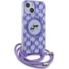 Karl Lagerfeld IML Crossbody Monogram Karl & Choupette Head MagSafe case for iPhone 15 / 14 / 13 - purple - (KF002162-0)