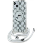 Karl Lagerfeld IML Crossbody Monogram Karl & Choupette Head MagSafe Case for iPhone 15 / 14 / 13 - Transparent - (KF002132-0)