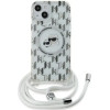 Karl Lagerfeld IML Crossbody Monogram Karl & Choupette Head MagSafe Case for iPhone 15 / 14 / 13 - Transparent - (KF002132-0)