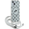 Karl Lagerfeld IML Crossbody Monogram Karl & Choupette Head MagSafe Case for iPhone 15 / 14 / 13 - Transparent - (KF002132-0)