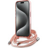 Karl Lagerfeld IML Crossbody Monogram Karl & Choupette Head MagSafe case for iPhone 15 Pro - pink - (KF002160-0)