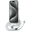 Karl Lagerfeld IML Crossbody Monogram Karl & Choupette Head MagSafe Case for iPhone 15 Pro - Transparent - (KF002133-0)