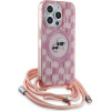 Karl Lagerfeld IML Crossbody Monogram Karl & Choupette Head MagSafe Case for iPhone 15 Pro Max - Pink - (KF002161-0)