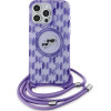 Karl Lagerfeld IML Crossbody Monogram Karl & Choupette Head MagSafe Case for iPhone 15 Pro Max - Purple - (KF002165-0)