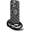Karl Lagerfeld IML Crossbody Monogram Karl & Choupette Head MagSafe Case for iPhone 16 Pro - Black - (KF002394-0)