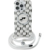 Karl Lagerfeld IML Crossbody Monogram Karl & Choupette Head MagSafe Case for iPhone 16 Pro - Clear - (KF002397-0)
