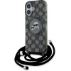 Karl Lagerfeld IML Crossbody Monogram Karl & Choupette Head MagSafe iPhone 16 Case - Black - (KF002393-0)