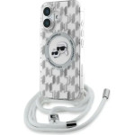 Karl Lagerfeld IML Crossbody Monogram Karl & Choupette Head MagSafe iPhone 16 Case - Clear - (KF002396-0)