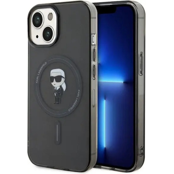 Karl Lagerfeld IML Ikonik MagSafe case for iPhone 15 - black - (KF001769-0)