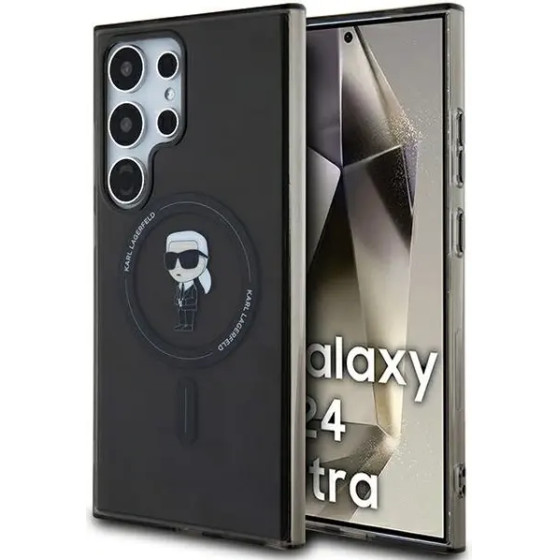 Karl Lagerfeld IML Ikonik MagSafe Case for Samsung Galaxy S24 Ultra - Black - (KF001988-0)