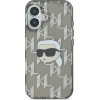Karl Lagerfeld IML Karl Head Electroplated iPhone 16 Case - Black - (KF002351-0)