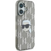 Karl Lagerfeld IML Karl Head Electroplated iPhone 16 Case - Black - (KF002351-0)