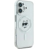 Karl Lagerfeld IML Metal Choupette Head MagSafe case for iPhone 16 Plus - white - (KF002283-0)