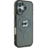 Karl Lagerfeld IML Metal Choupette Head MagSafe iPhone 16 Case - Black - (KF002296-0)