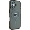 Karl Lagerfeld IML Metal Choupette Head MagSafe iPhone 16 Plus Case - Black - (KF002297-0)
